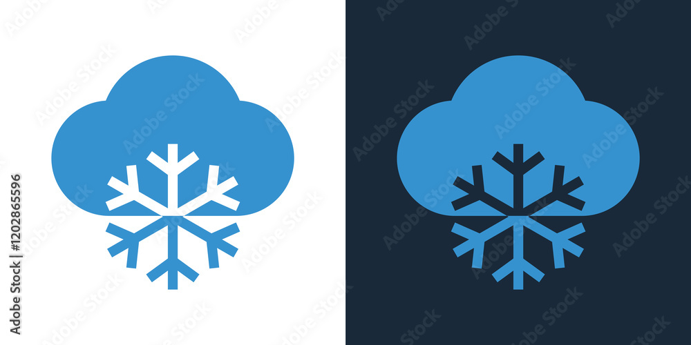 cloud snowflake icon logo design abstract vector cloud snowflake icon logo design abstract vector