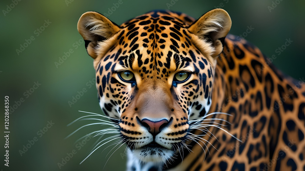 Wild jaguar stare AI generated Wild jaguar stare AI generated