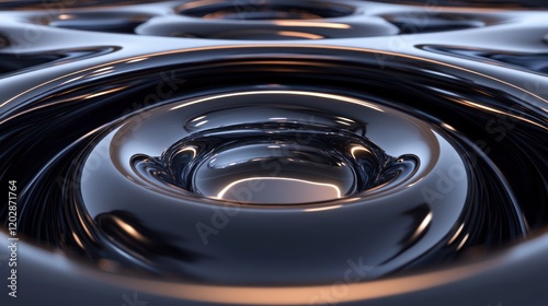 Abstract metallic fluid surface texture, background, design element photo