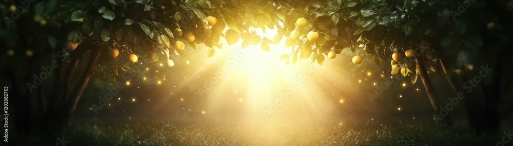 Fototapeta premium Sunlit forest showcasing labeled cost elements nature photography tranquil environment eye-level view financial awareness