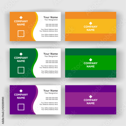 Modern creative double-sided simple business card design template, clean professional business card for business and personal use, print ready, horizontal layout, vector illustration design.