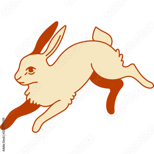rabbit runs illustrations