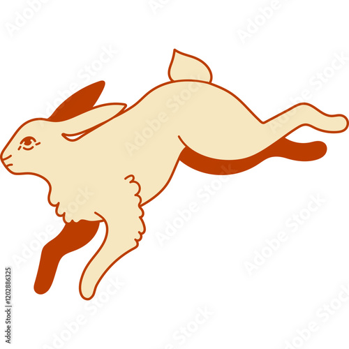 rabbit jumps illustration