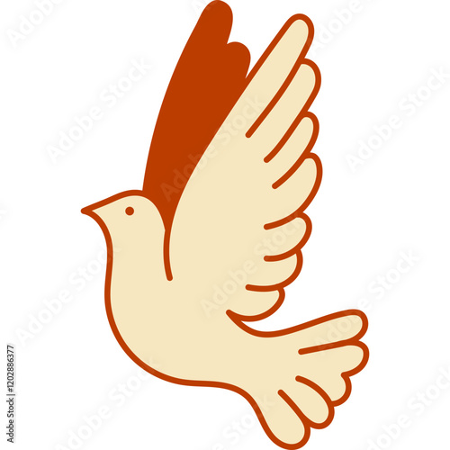 bird outstretched wings illustration