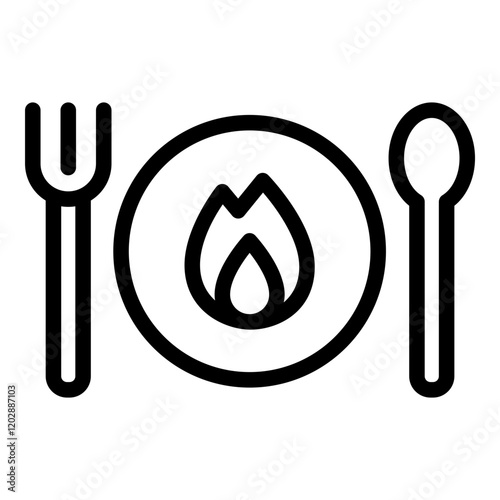 Calories icon. Vector line icon