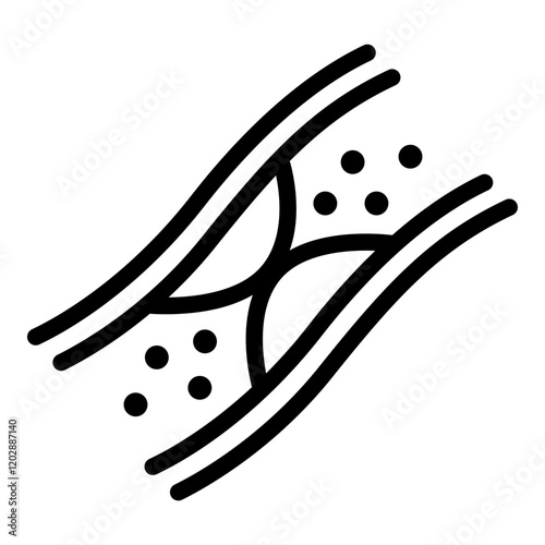 Cholesterol icon. Vector line icon