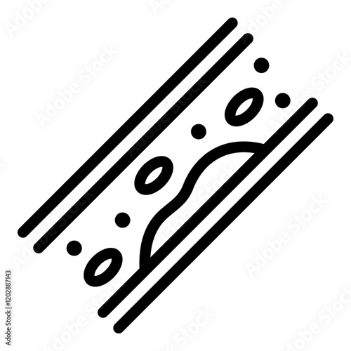 Cholesterol icon. Vector line icon