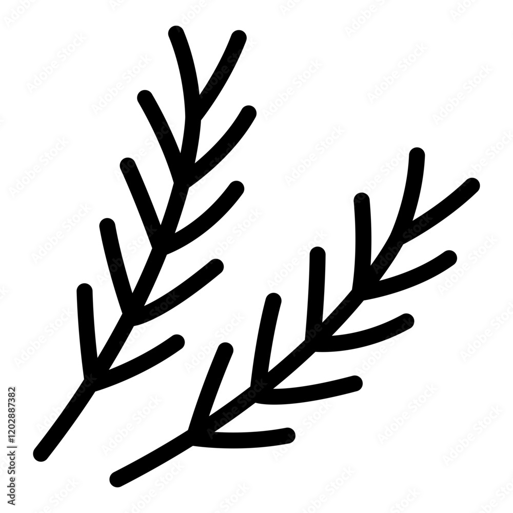 Fototapeta premium Herb icon. Vector line icon