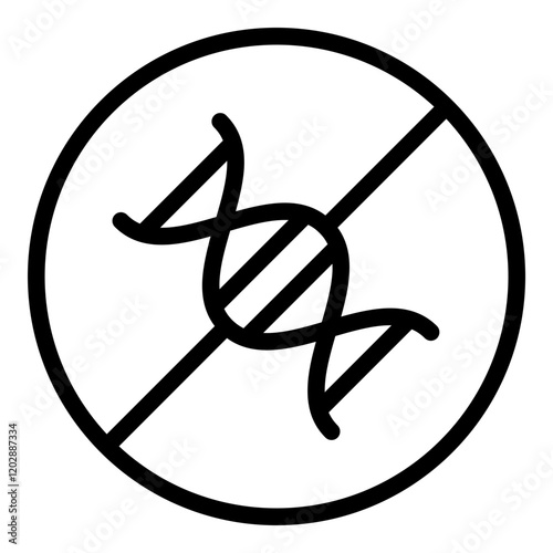 No gmo icon. Vector line icon