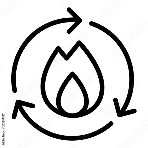 Metabolism icon. Vector line icon