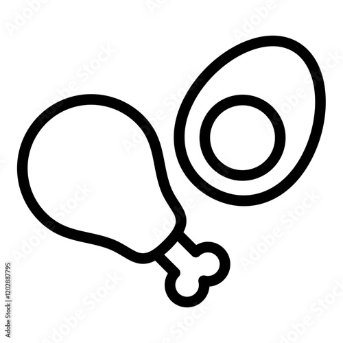Proteins icon. Vector line icon