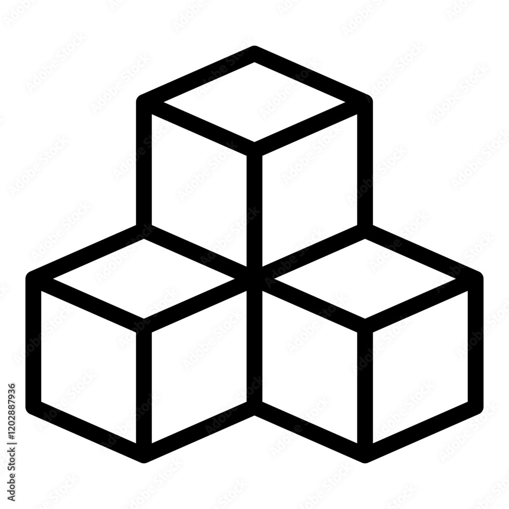 Sugar icon. Vector line icon Sugar icon. Vector line icon