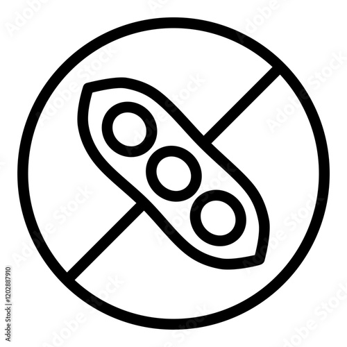 Soy free icon. Vector line icon
