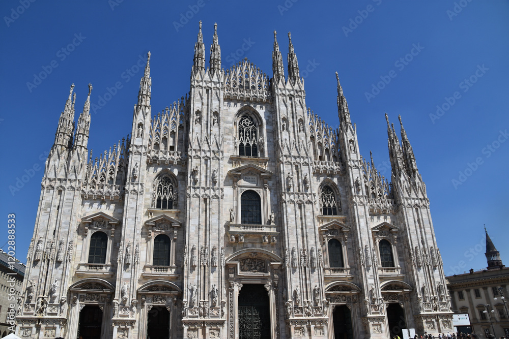 Ornate Duomo di Milano Cathedral in Milan, Italy Ornate Duomo di Milano Cathedral in Milan, Italy