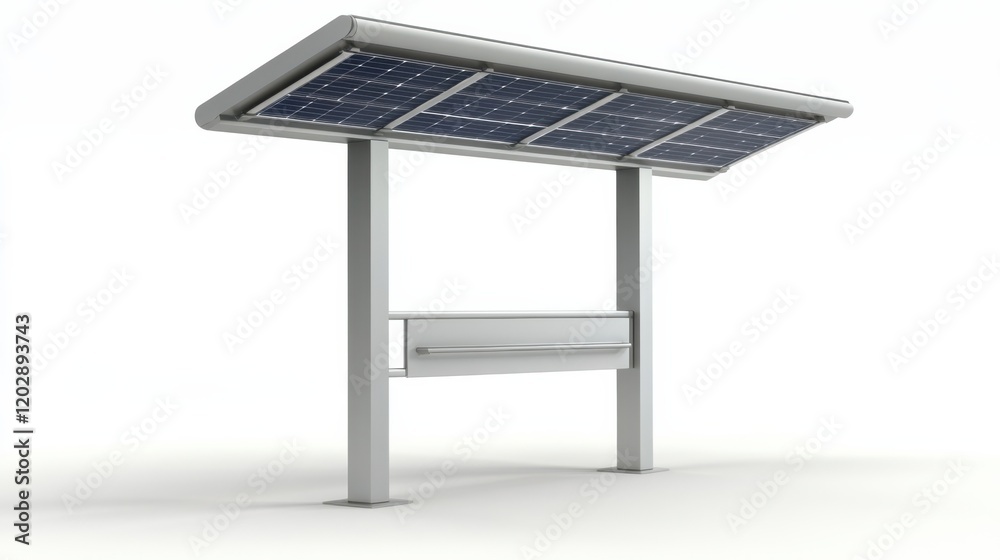 Modern solar panel structure providing clean energy in an urban environment with clear sky Modern solar panel structure providing clean energy in an urban environment with clear sky