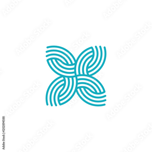 linen rope knot logo design