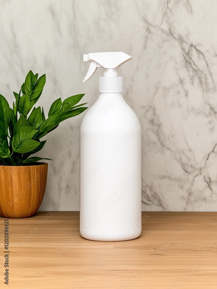 White plastic spray bottle with a white cap isolated on a white background. White plastic spray bottle with a white cap isolated on a white background.