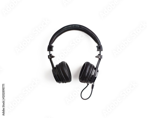 Headphones portrait headset on a transparent background