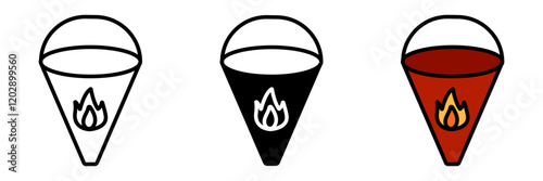 Fire bucket is a simple firefighting tool filled with water or sand, used for dousing small fires.