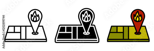 Incident map offers visual guidance, marking key areas and resources for effective coordination during emergency responses.