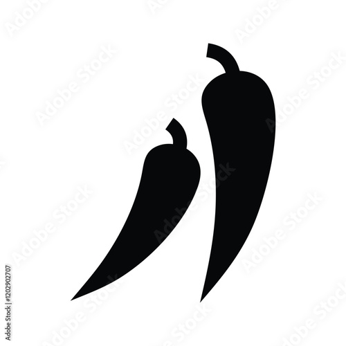Chili peper icon. Hot, spicy food. Spicy food sign.