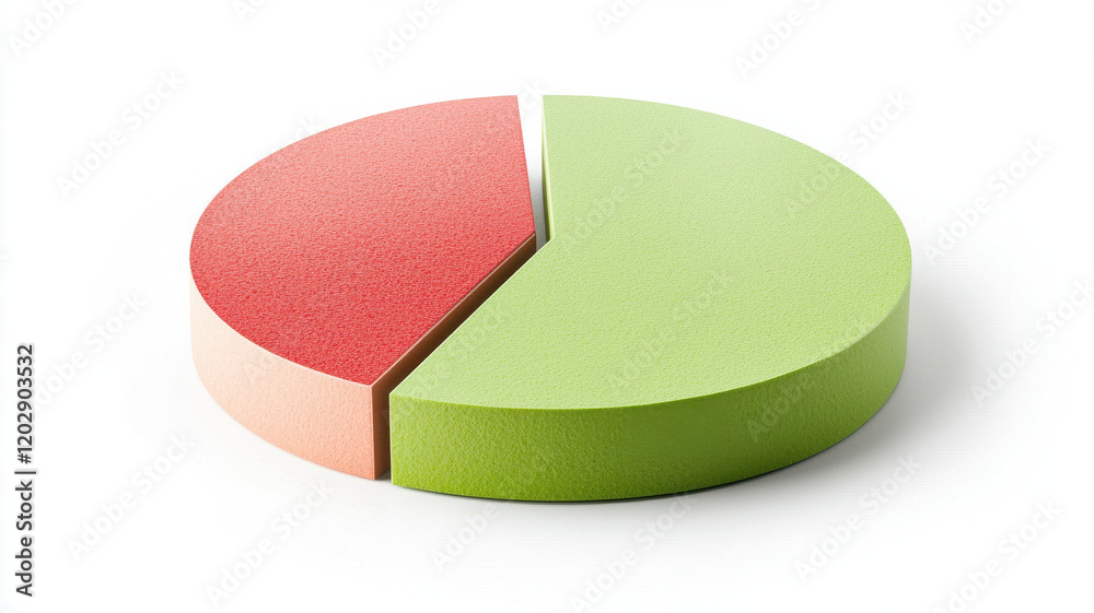 Fototapeta premium Smoking and Business Themed, colorful pie chart illustrating data distribution with two segments