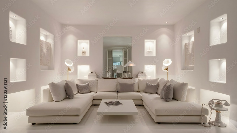 Fototapeta premium modern living room with sofa