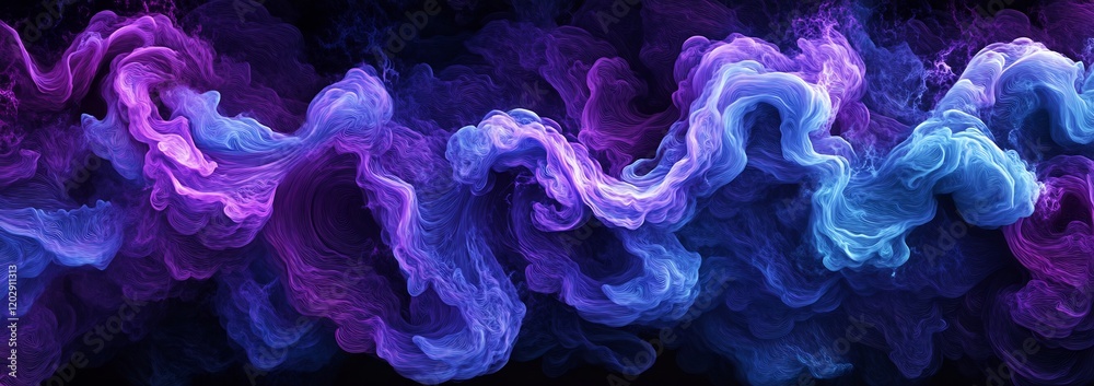Fototapeta premium Abstract Swirls of Purple and Blue Hues