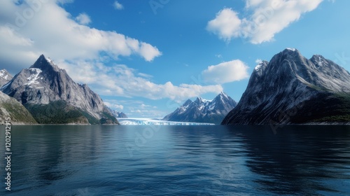 Glacier and Mountain Landscape