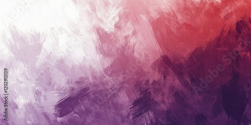 Abstract grunge background with faded red, purple, and white colors. Abstract painting with brush strokes on a canvas texture. Artistic texture for the design of a banner, poster, or cover.