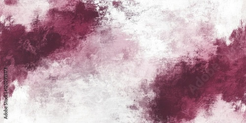 Abstract grunge background with faded red, purple, and white colors. Abstract painting with brush strokes on a canvas texture. Artistic texture for the design of a banner, poster, or cover.
