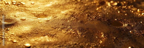 A wall with a gold paint finish