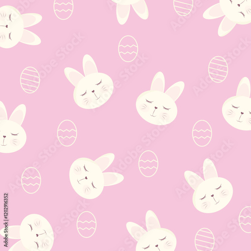 Easter bunny pattern vector illustration.