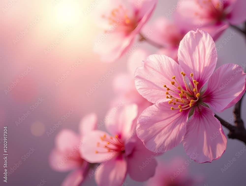 Fototapeta premium Bright spring patterns on a beautiful background, gradients and transitions