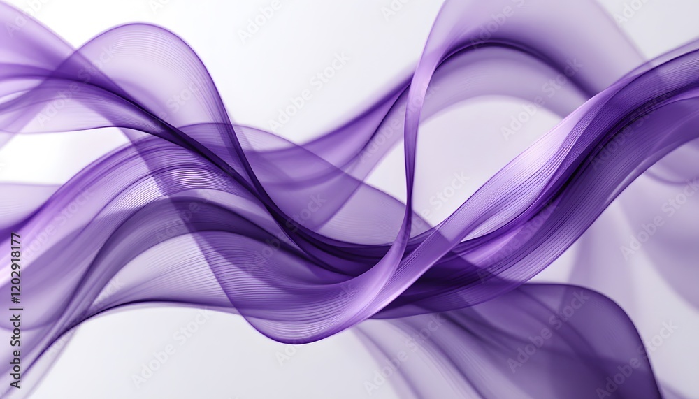 Fototapeta premium Abstract Purple Flowing Wave Art Print Digital Download