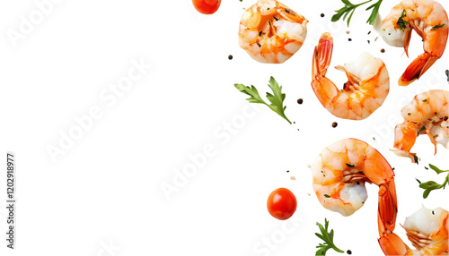 Wallpaper Mural Delicious Cooked Shrimp Seafood Food Black Background Appetizer Recipe Ingredient Photography meal   Torontodigital.ca