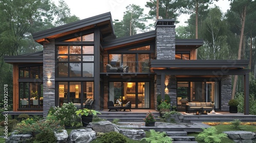 Modern Luxury House in a Forest Setting