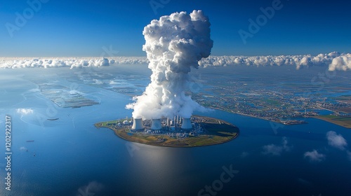 A stockbroker advising a client on nuclear energy investments, showcasing the opportunities in the nuclear power industry and the financial benefits of adding nuclear stocks to a diversified