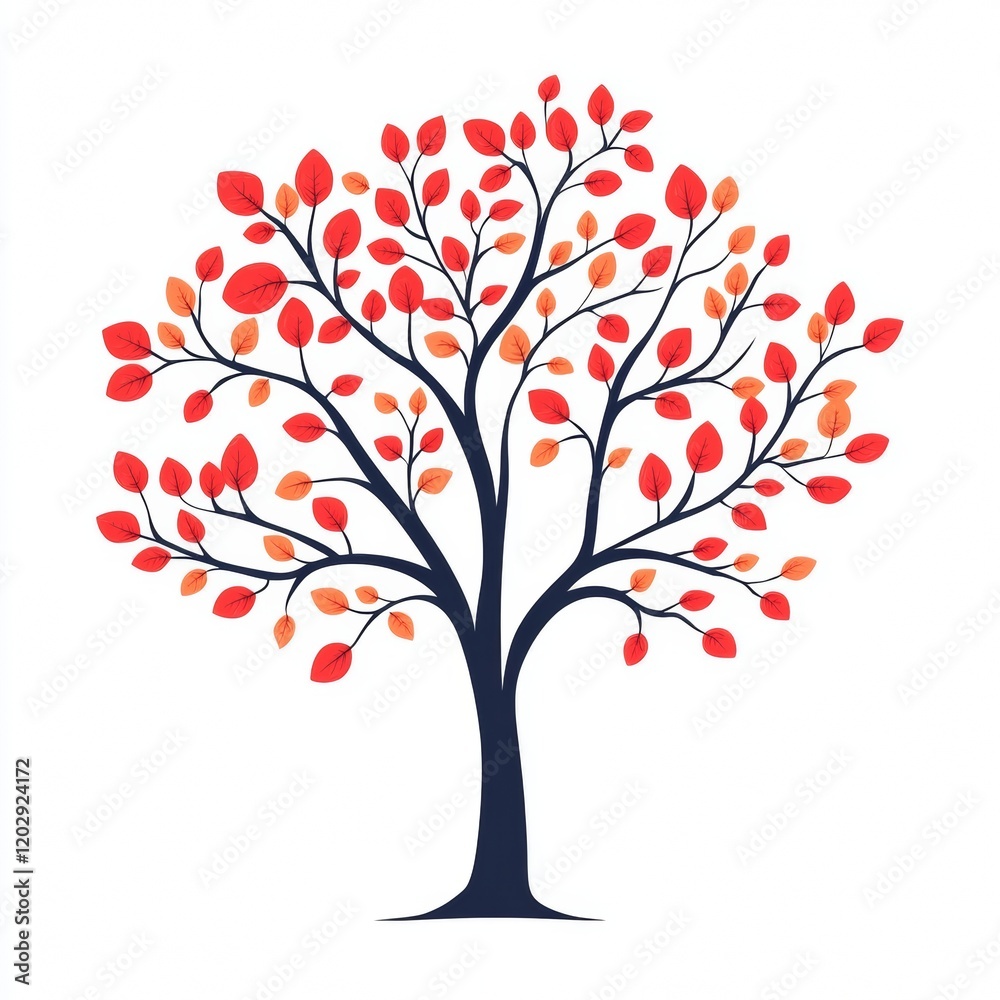 Fototapeta premium Red Branch Orange Twig Clip art Graphics