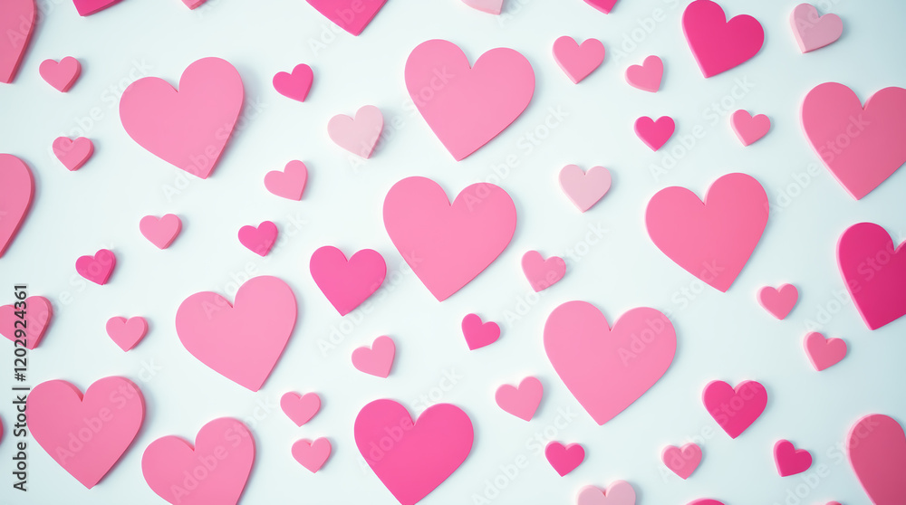 Pink Love Heart Background Pattern Pink Love Heart Background Pattern