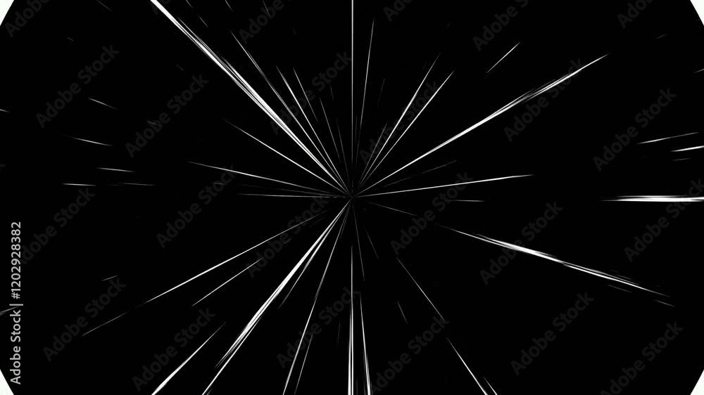 Animation of Comic speed lines background texture pattern effect in cartoon concept. Line art striped graphic template. Abstract Tunnel Background Animation.4k animation