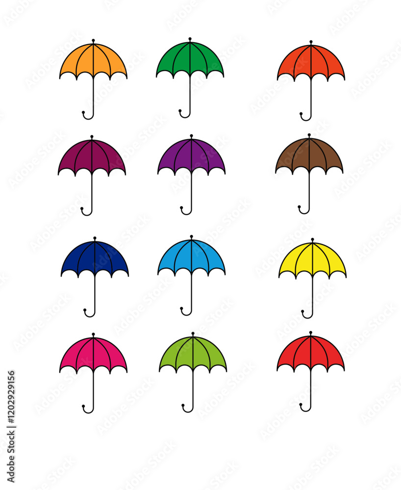 set of umbrellas set of umbrellas