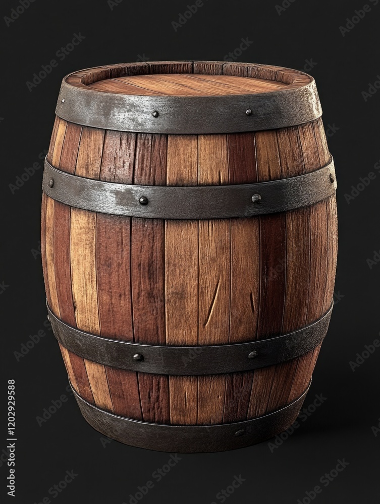 Fototapeta premium Wooden Barrel on Table