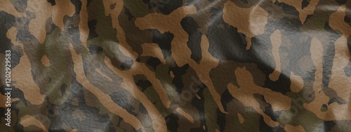 Fine details of camouflage suitable for design or print applications.