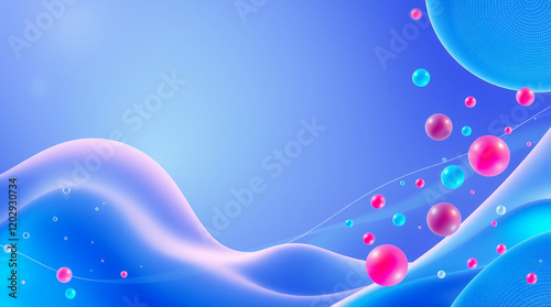 Wavy Blue Abstract Background
