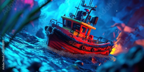 search and rescue team searching the ocean for victims of a tragedy