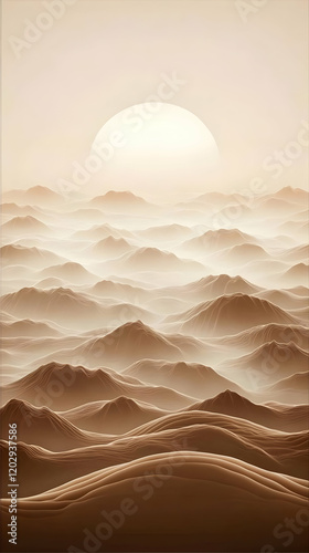 Abstract 3D landscape with ...
