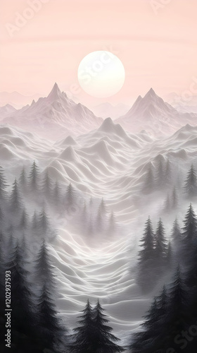 Misty Mountain Valley with ...