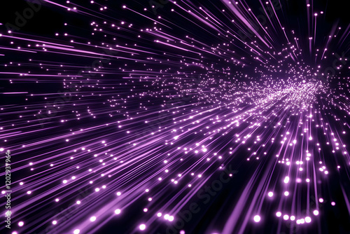 Abstract Purple Light Strea...