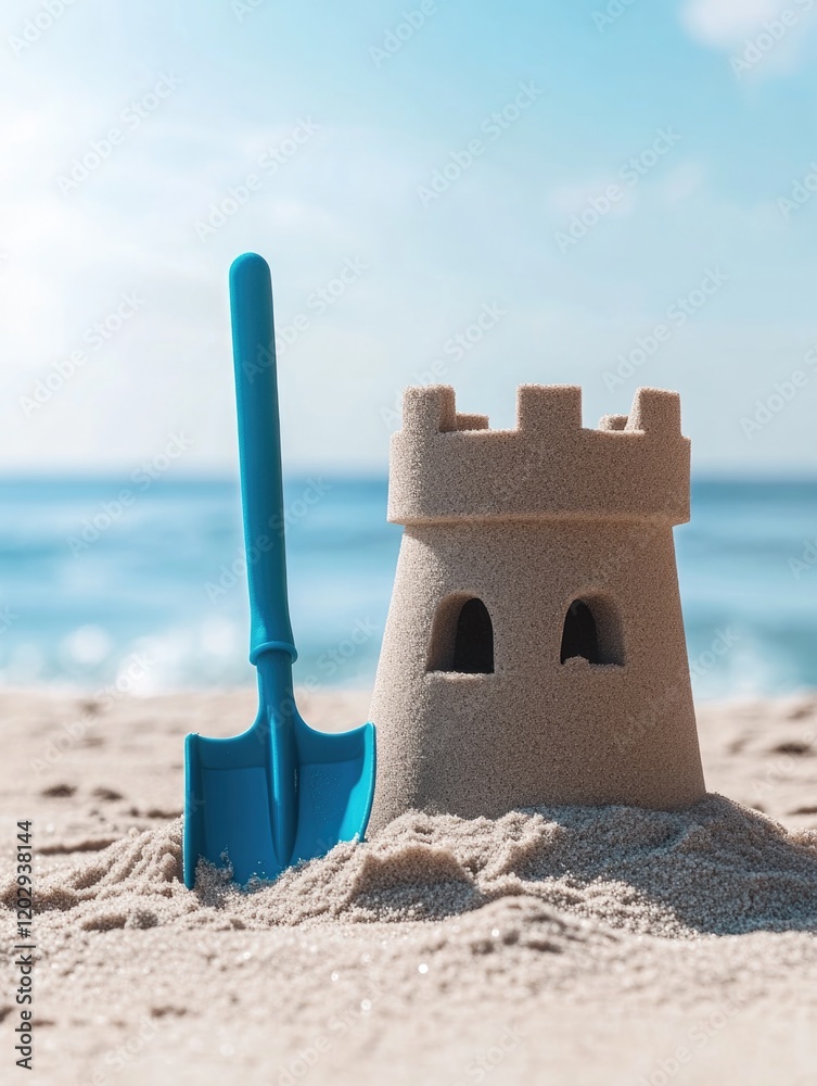 Sand Castle with Shovel